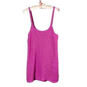 🌷 Ilanco 🌷 Vibrant Pink Knit Tunic Tank Top